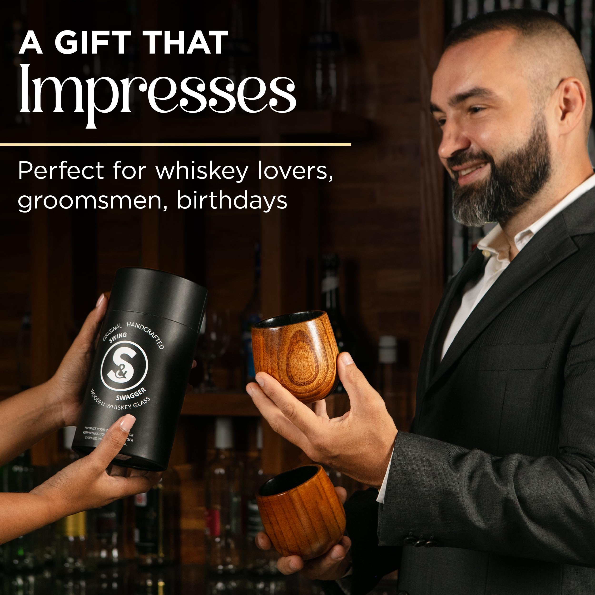 Tubo de regalo negro para presentación elegante de Swing y Swagger.