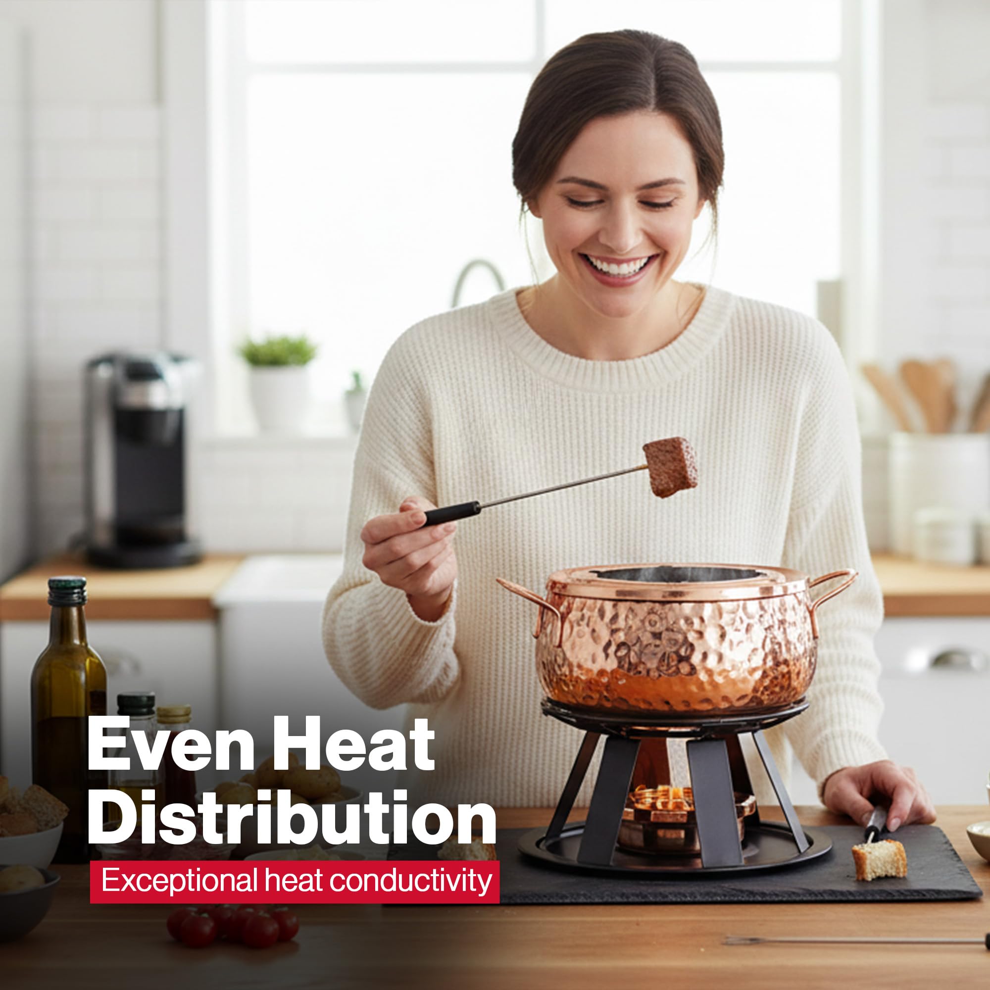 Base rechaud de apoyo para mantener el calor estable durante la fondue