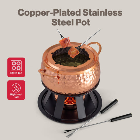 Protector anti-salpicaduras Swissmar Biel de cobre plateado para mantener la mesa limpia