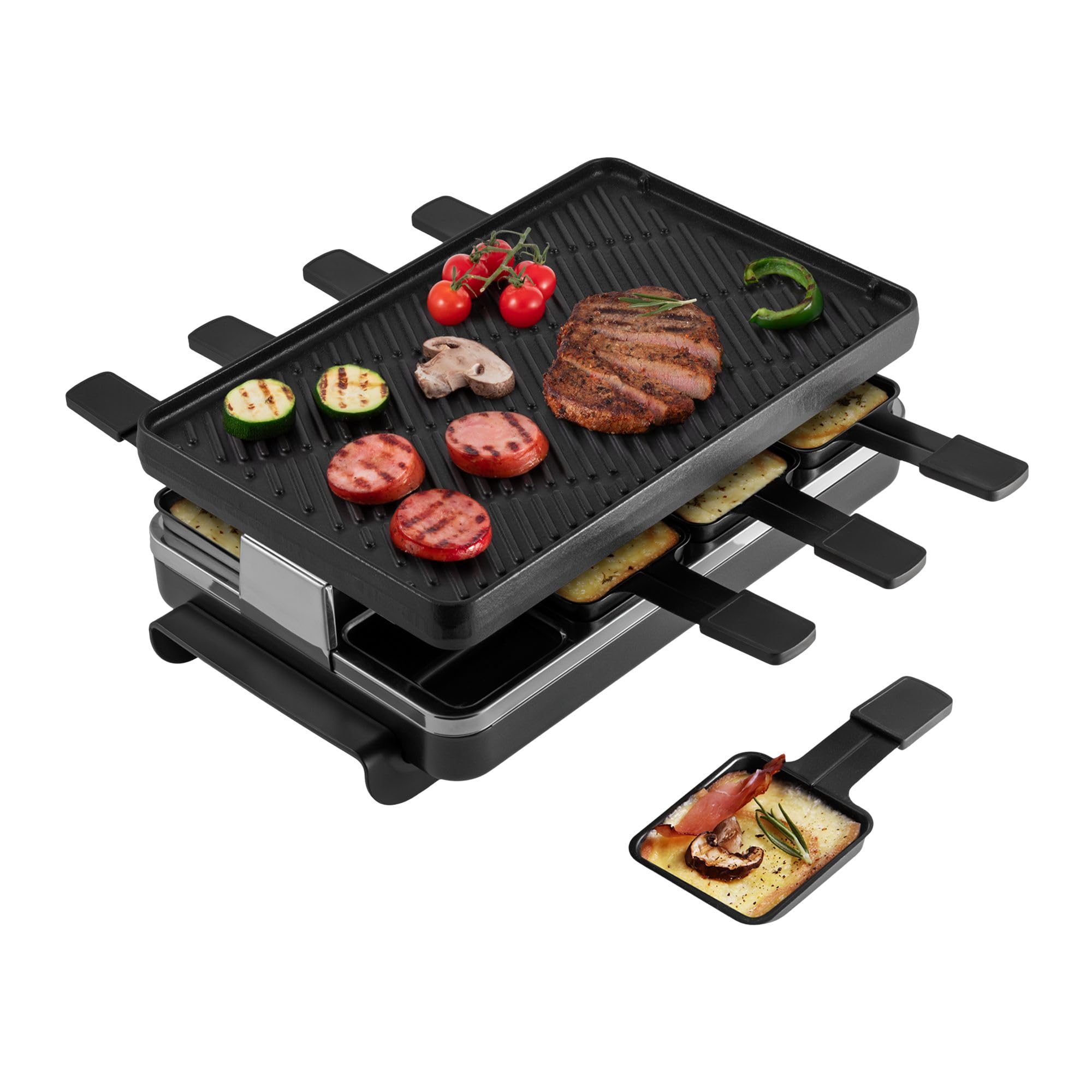 Swissmar Clasico Raclette configuracion de mesa para reuniones y entretenimiento en casa.