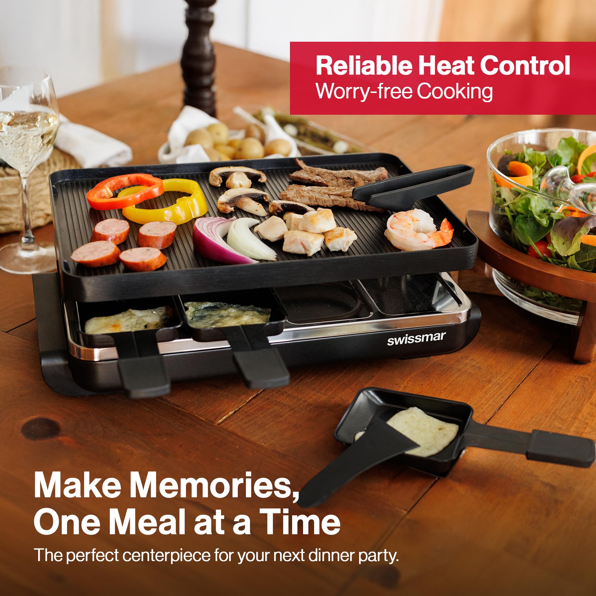 Swissmar Clásico Raclette: soportes para platos para organización en la mesa