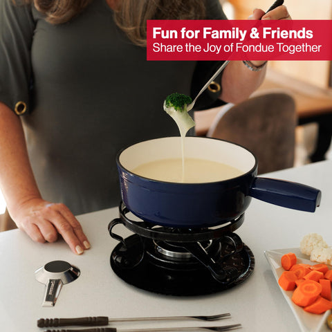 Swissmar Lugano, caja regalo elegante, ideal para sorprender a amantes del fondue.