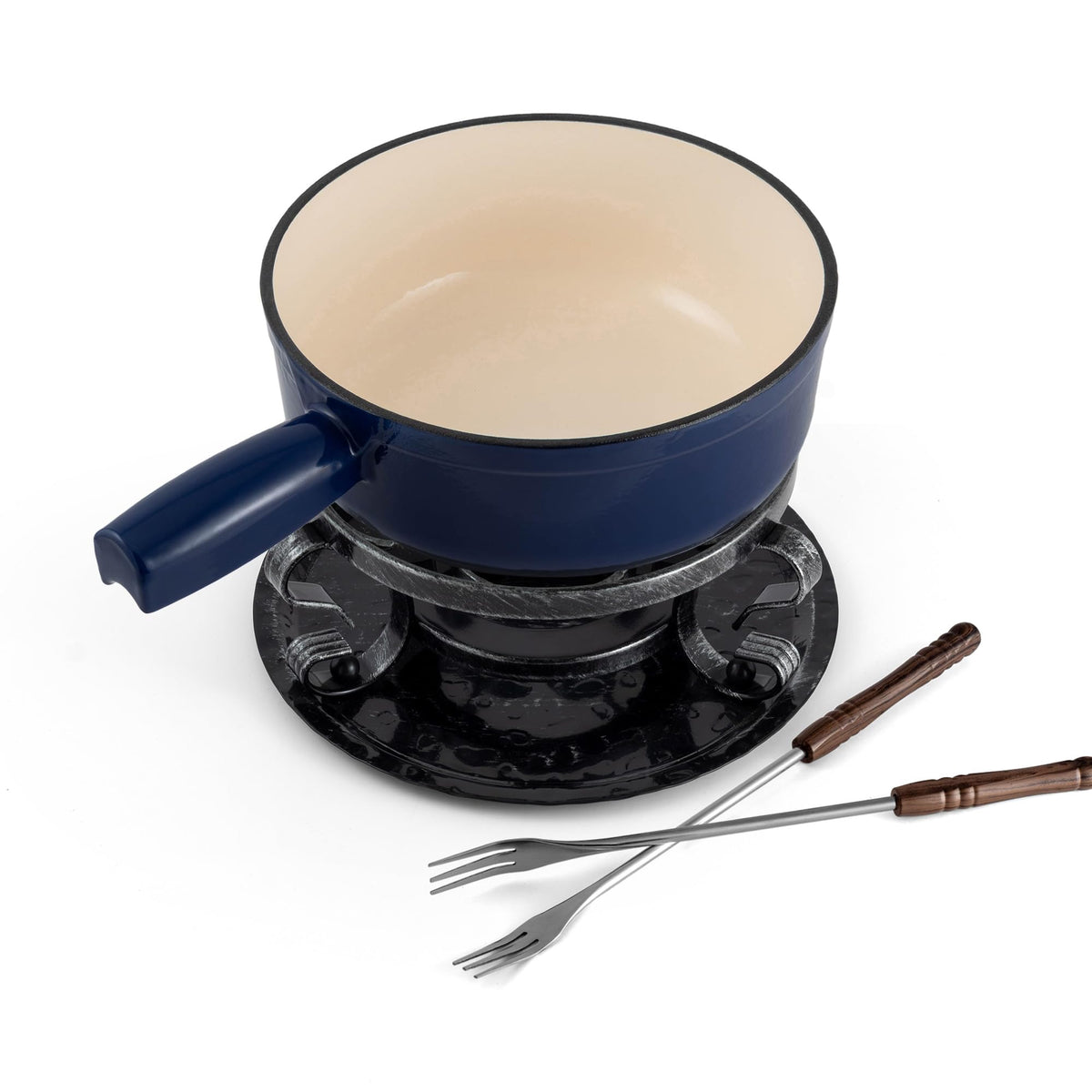 Swissmar Lugano, olla de hierro 2L, funde queso de forma estable.