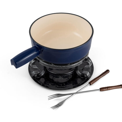 Swissmar Lugano, olla de hierro 2L, funde queso de forma estable.