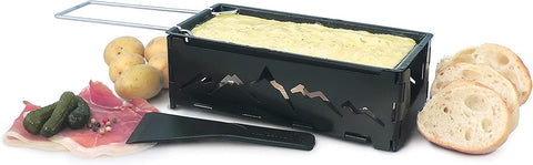 Swissmar Nordic Raclette a vela plegable en negro para patios y cenas al aire libre