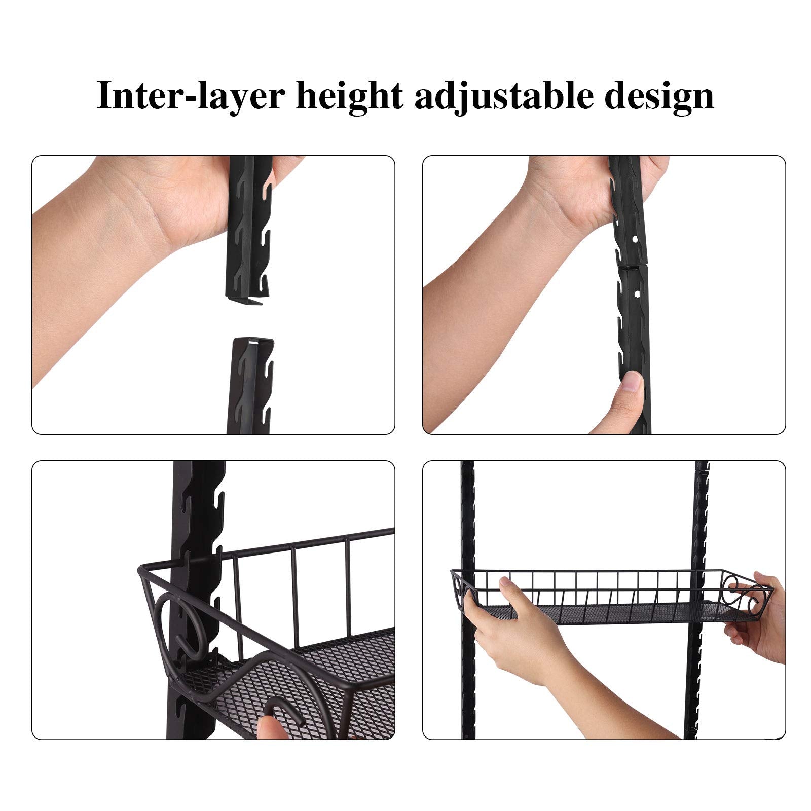 SWOMMOLY altura ajustable en estante mural para diferentes envases