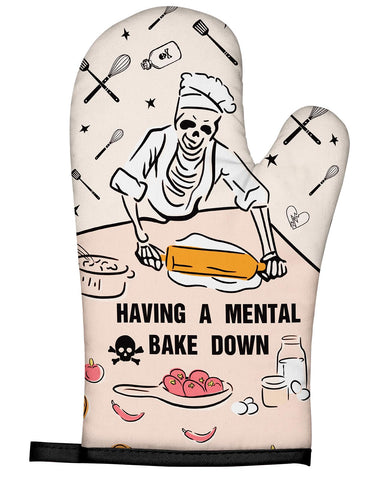 Swooflia manoplas horno con diseño cráneo, regalo con estilo para la cocina.