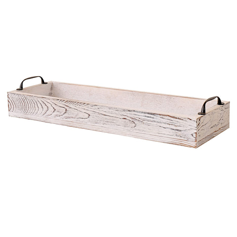 Bandeja SWT8CAI con asa de madera rústica para servir aperitivos con estilo.