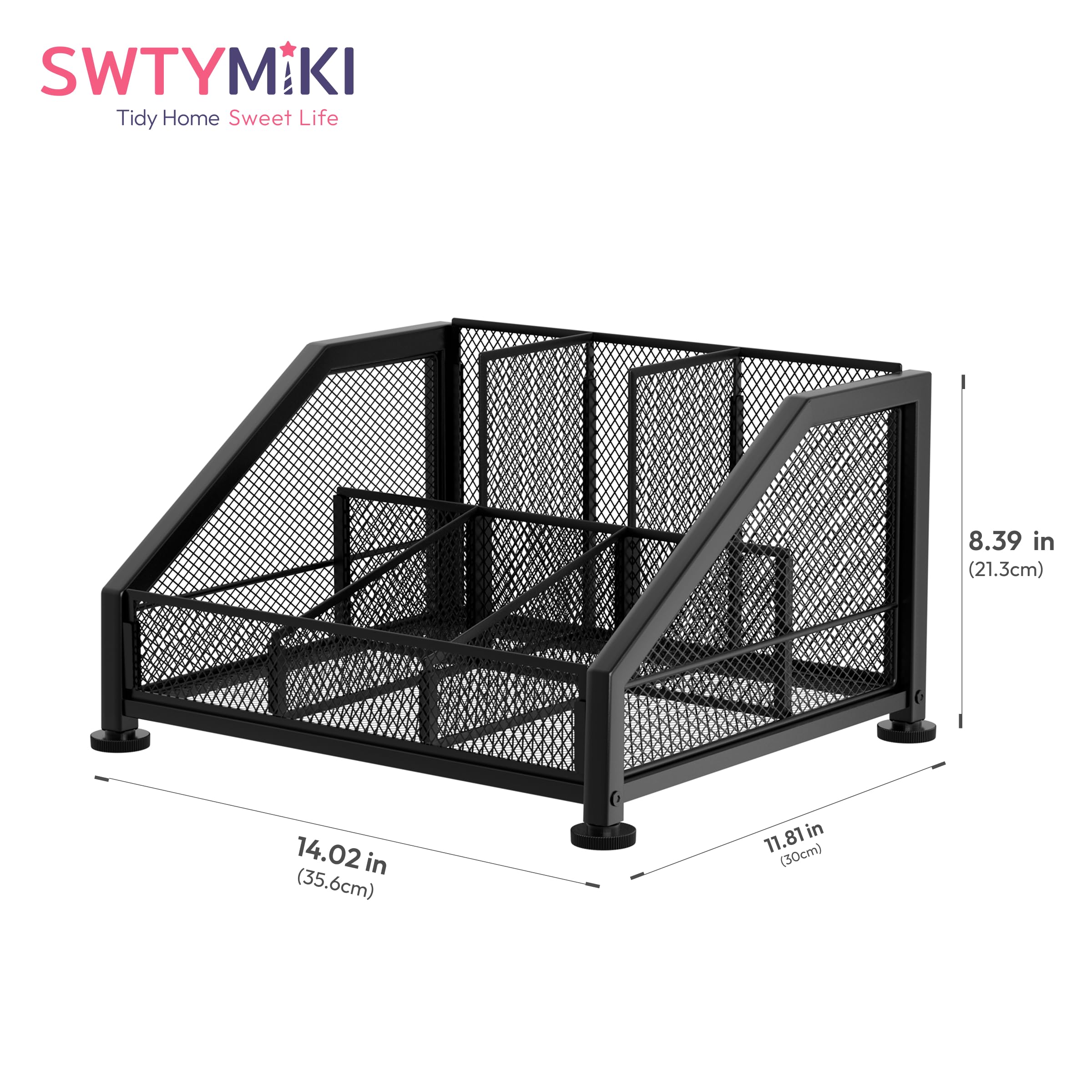 SWTYMIKI Almacenamiento malla condimentos, fácil acceso y limpieza.