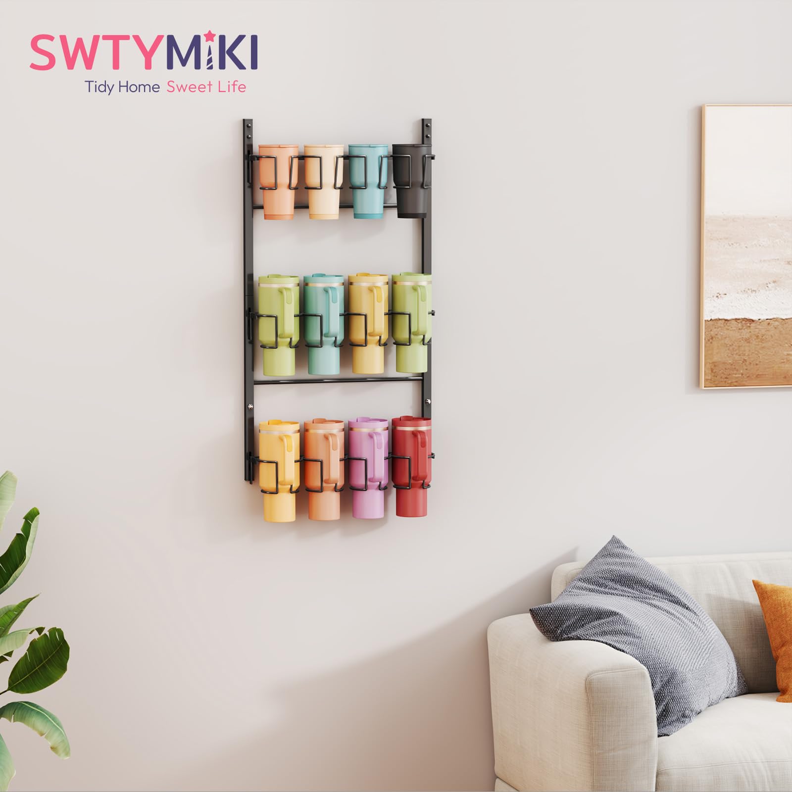 SWTYMIKI capacidad-hasta-12-botellas: almacenamiento eficiente en un marco compacto.