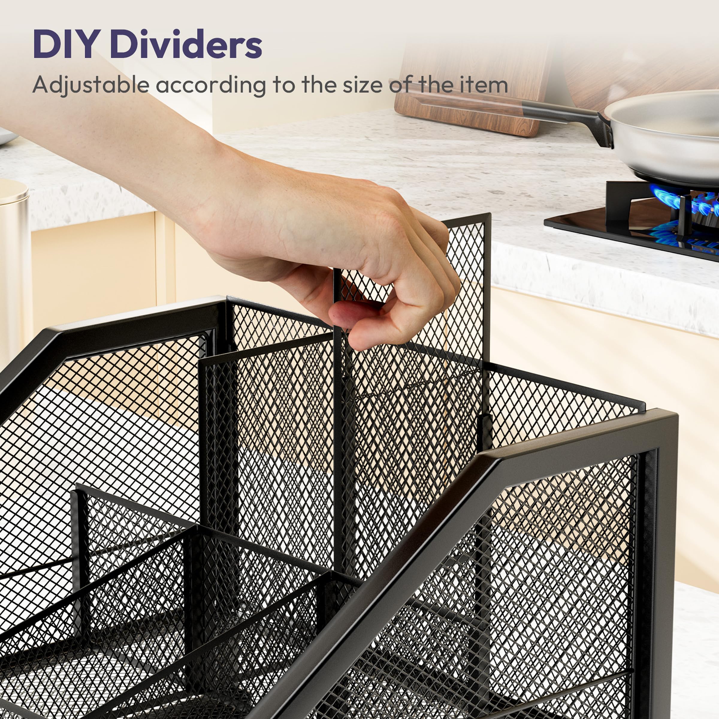 SWTYMIKI Diseño moderno negro, decorativo y práctico para cocinas.