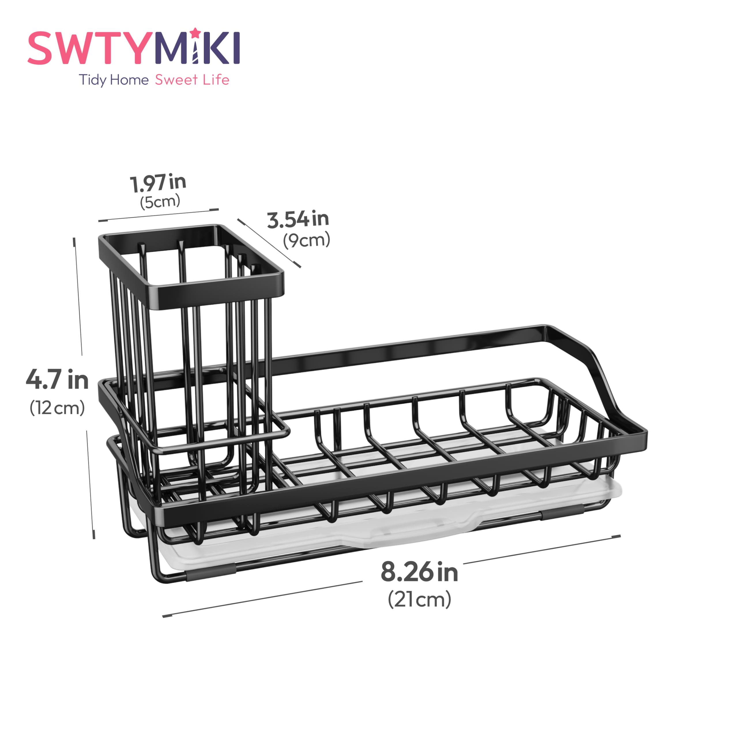 SWTYMIKI: portaesponjas y cepillos para un almacenamiento ordenado junto al fregadero.