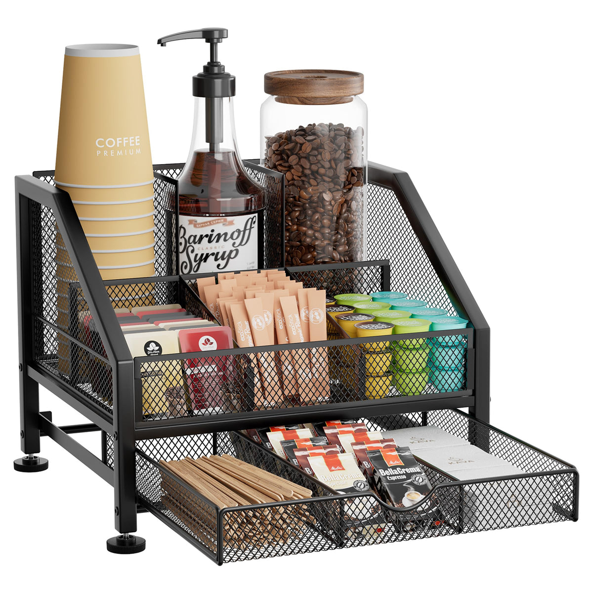 SWTYMIKI barra-cafe-organizador para cápsulas y utensilios