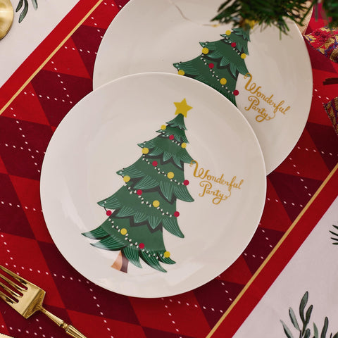 Swuut conjunto de platos para mesa navideña, perfecto para servir ensaladas