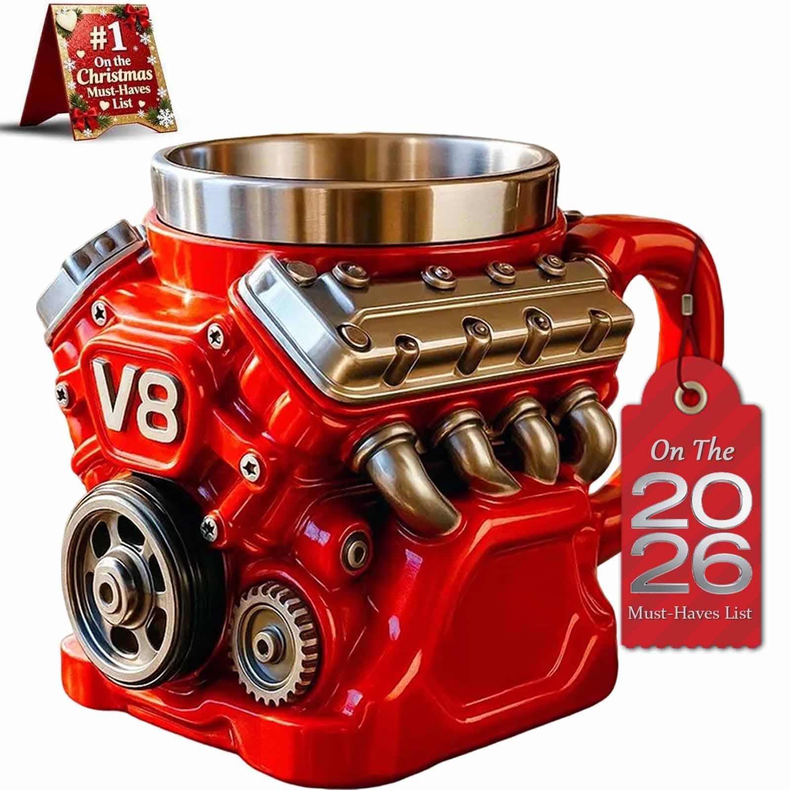 sxbopru-taza-motor-v8: Taza con motor V8 para empezar el día con estilo.