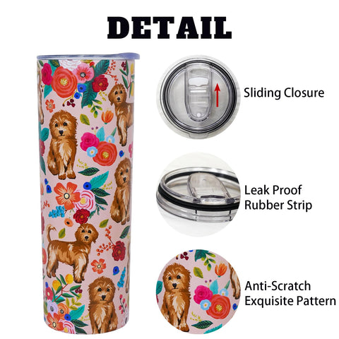Mango ergonómico en taza sxmluedn Goldendoodle para un agarre cómodo