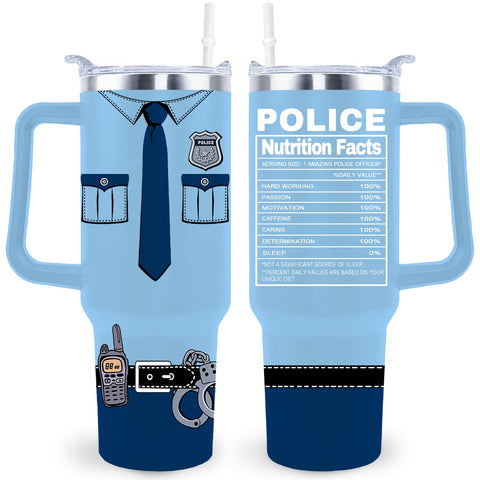 Taza térmica policial sxmluedn, capacidad 40 oz, ideal para viajes y trabajo diario