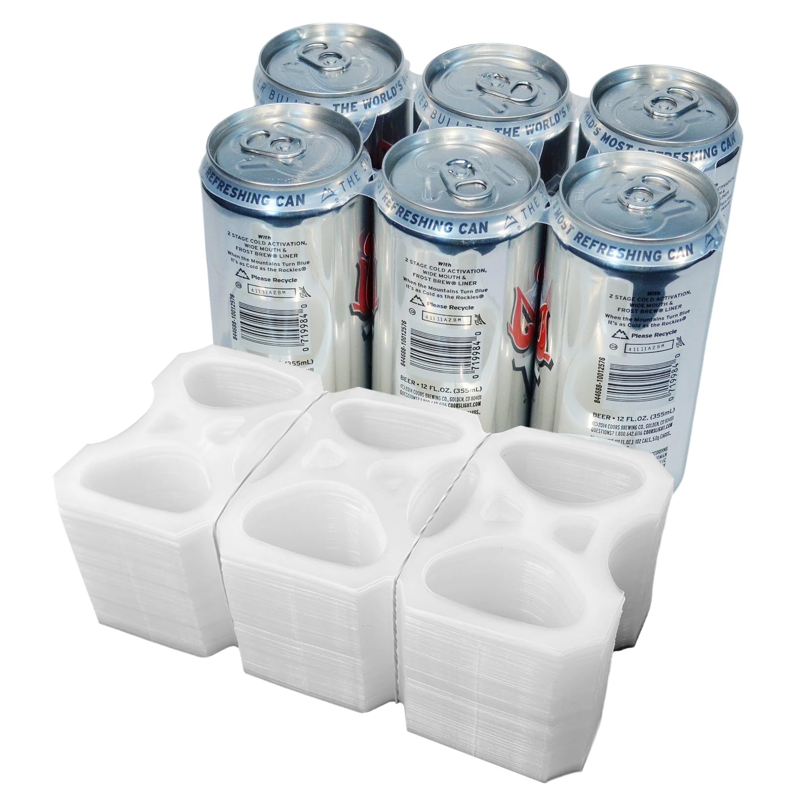 Sxmprail anillos para seis latas: cierre seguro para latas de 12 oz.