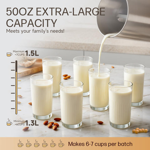 Sxmprail capacidad 50 oz para 6-7 tazas