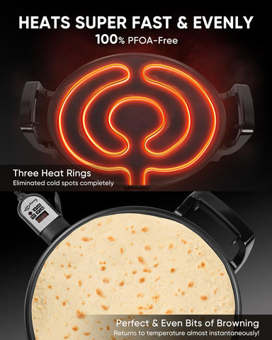 Sxmprail Injera Maker uso mundial para panes planos como injera y dosa