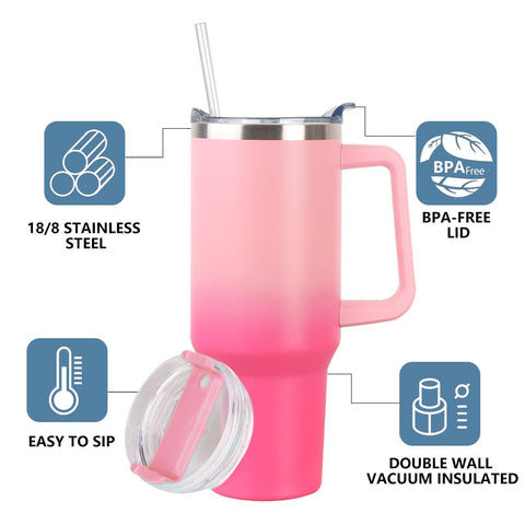 SYACOT Vaso 40oz de acero inoxidable mantiene bebidas frías
