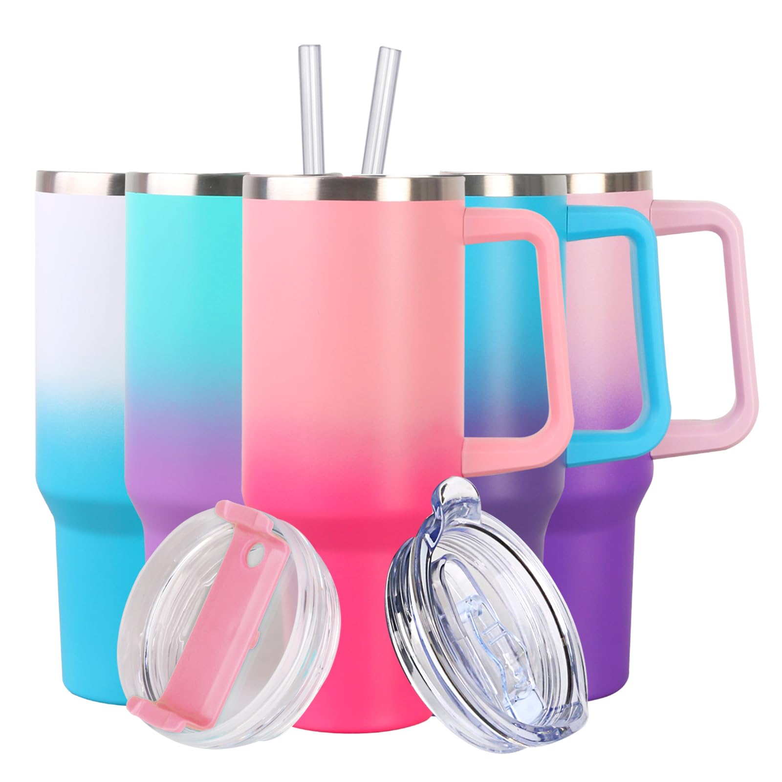 SYACOT Vaso 40oz con asa para fácil transporte en viajes