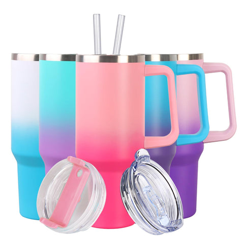 SYACOT Vaso 40oz con asa para fácil transporte en viajes