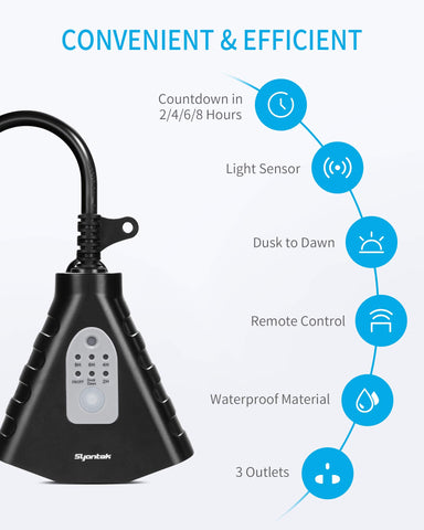 Control remoto externo Syantek para activar luces a distancia.