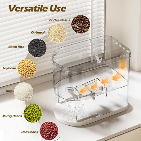 SYNCVIBE interior pendiente evita residuos y pérdidas al dispensar arroz