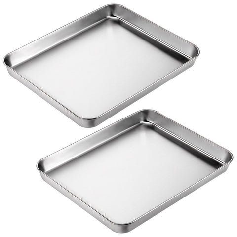 SynHHnergyx bandejas horno tostador 11x9 para hornear galletas y pasteles con calor uniforme