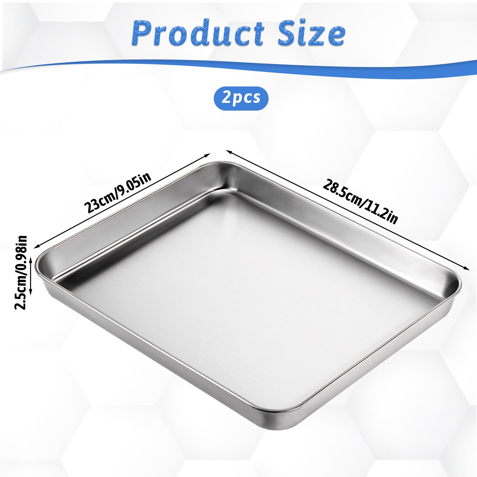 SynHHnergyx bandeja acero inoxidable para horno tostador resiste altas temperaturas y facilita limpieza