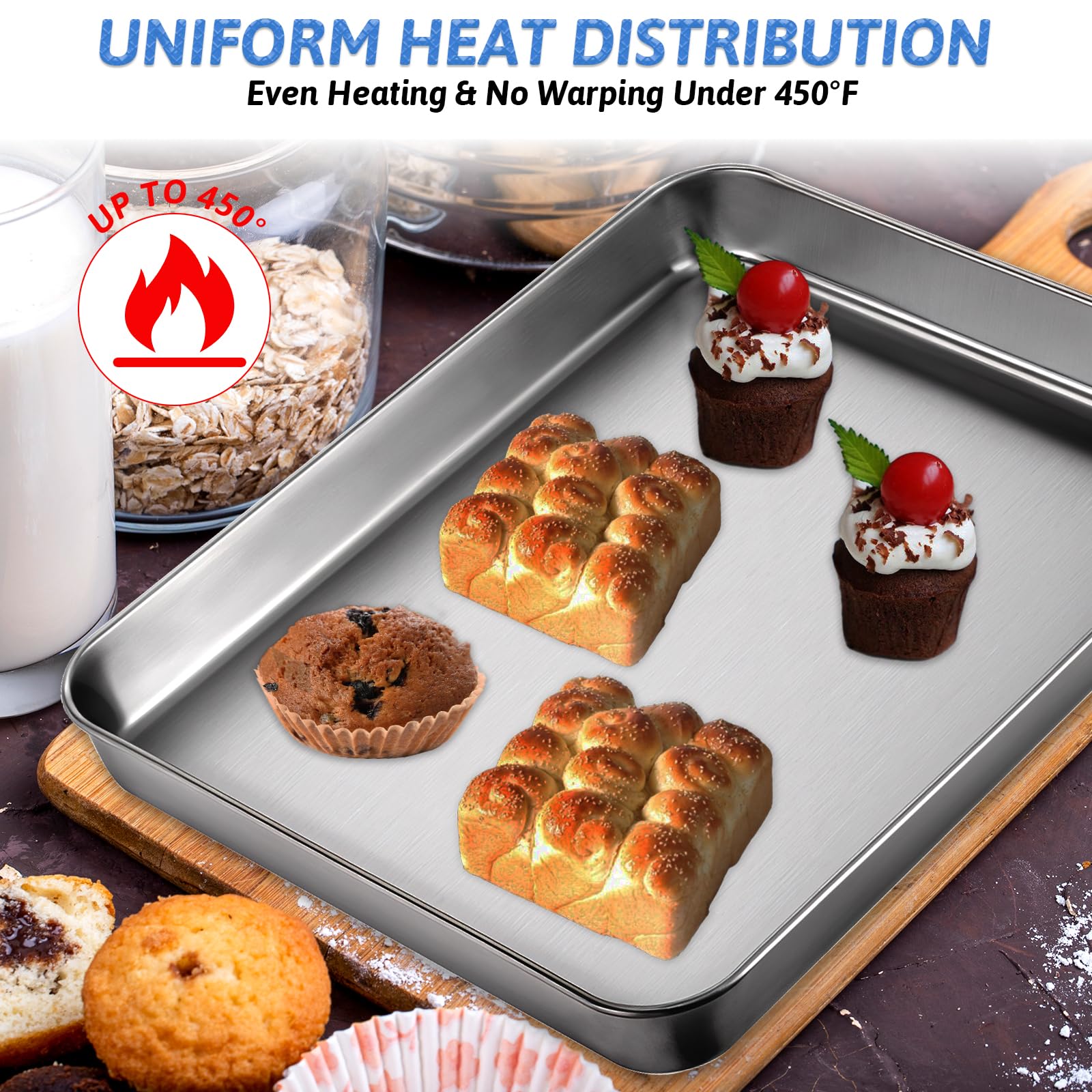 SynHHnergyx uso versátil para galletas, lasañas y verduras en hornos domésticos