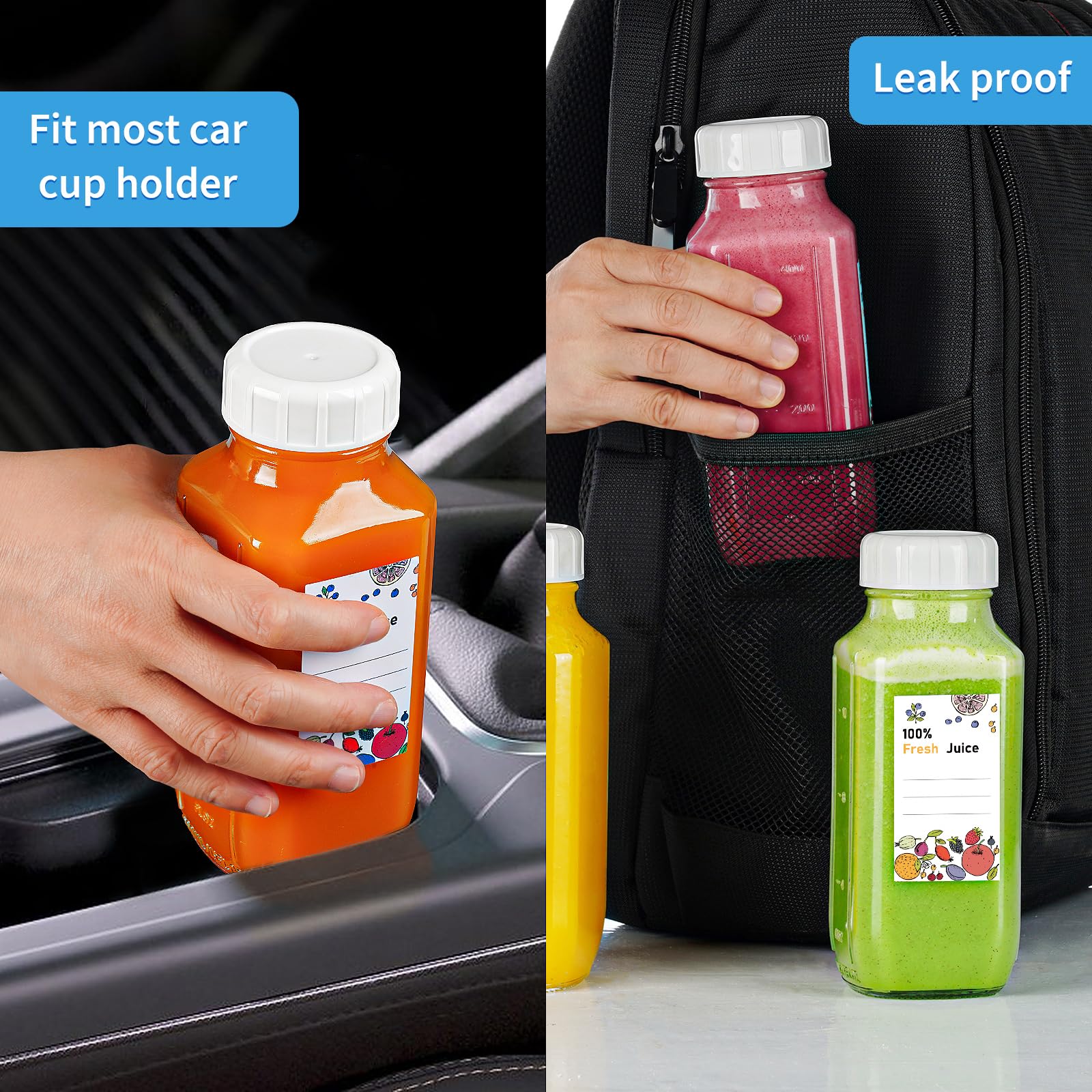 Tamaño ideal para coche, nevera y bolsa con botellas Syntic