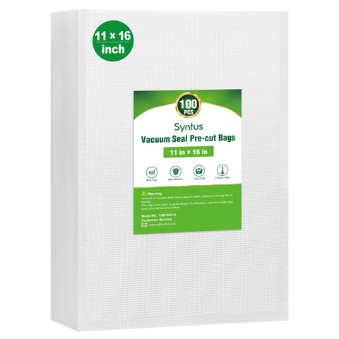 Syntus bolsas sellado al vacío 11x16 para almacenamiento fácil y eficiente