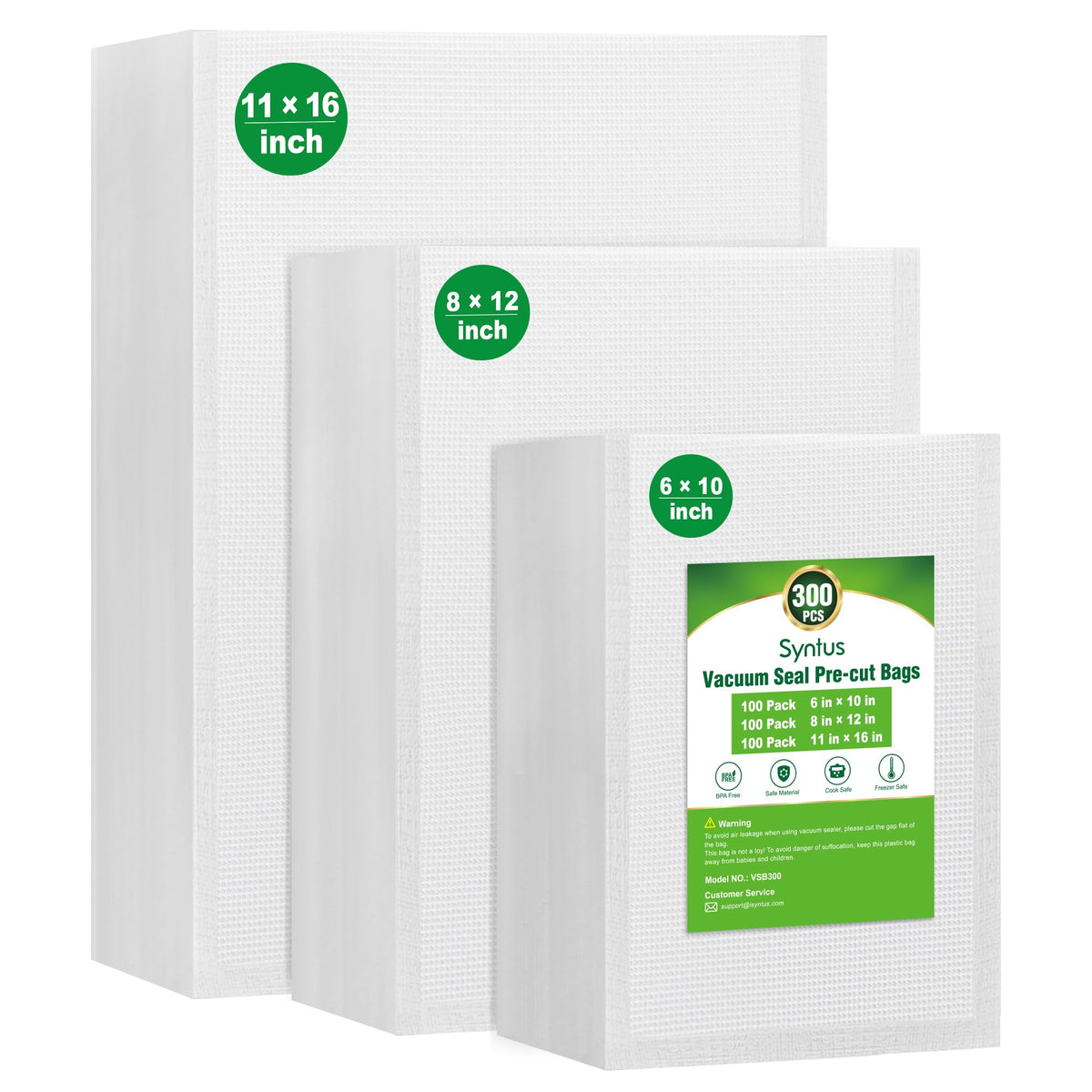 Bolsas Syntus 11x16 galón para sellado rápido y almacenamiento prolongado