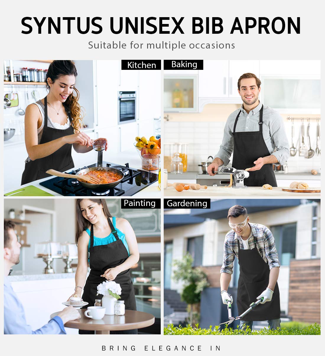 Delantal Syntus uso versátil para cocina, pintura o reparaciones