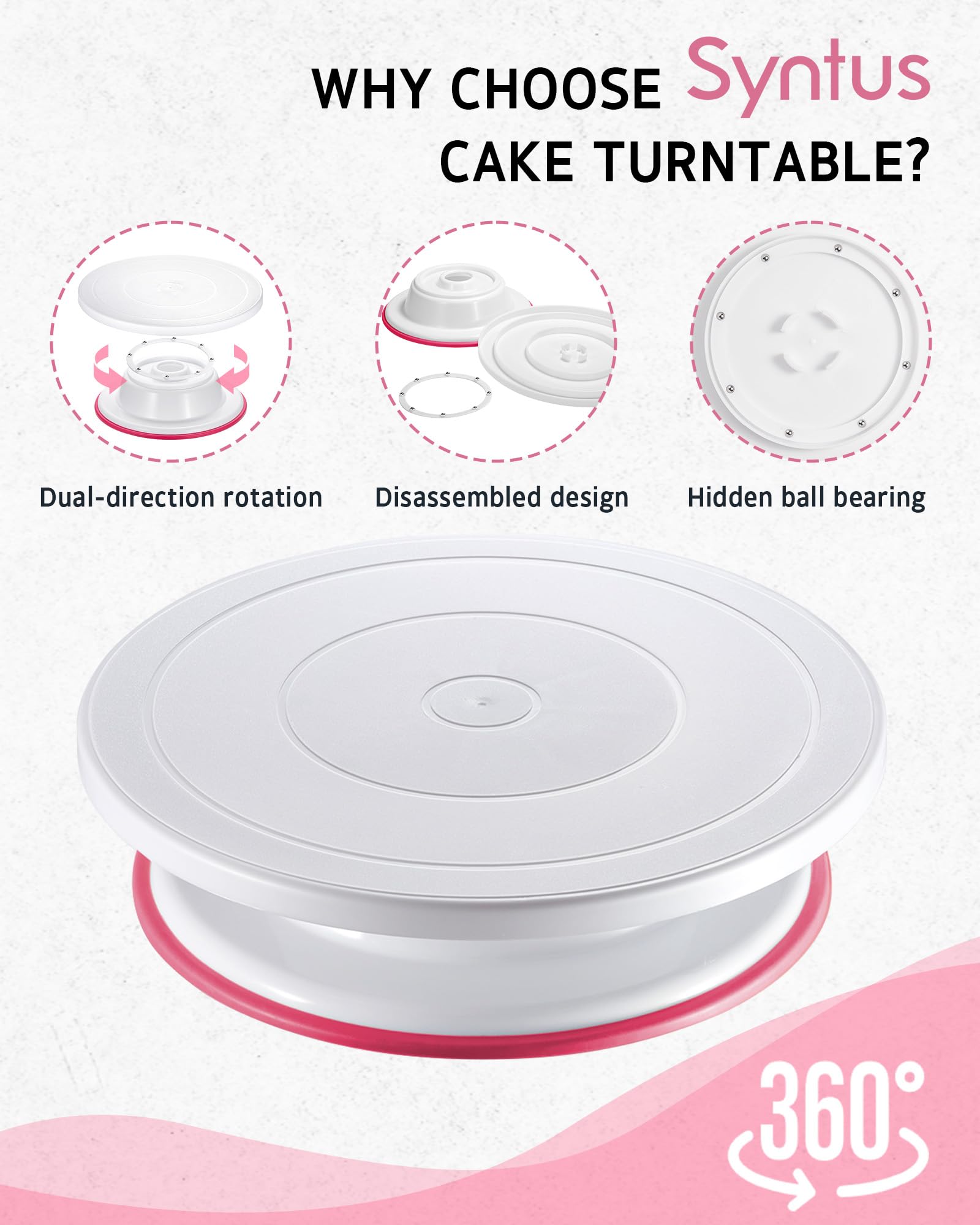 Torno para pasteles Syntus giratorio 360 grados