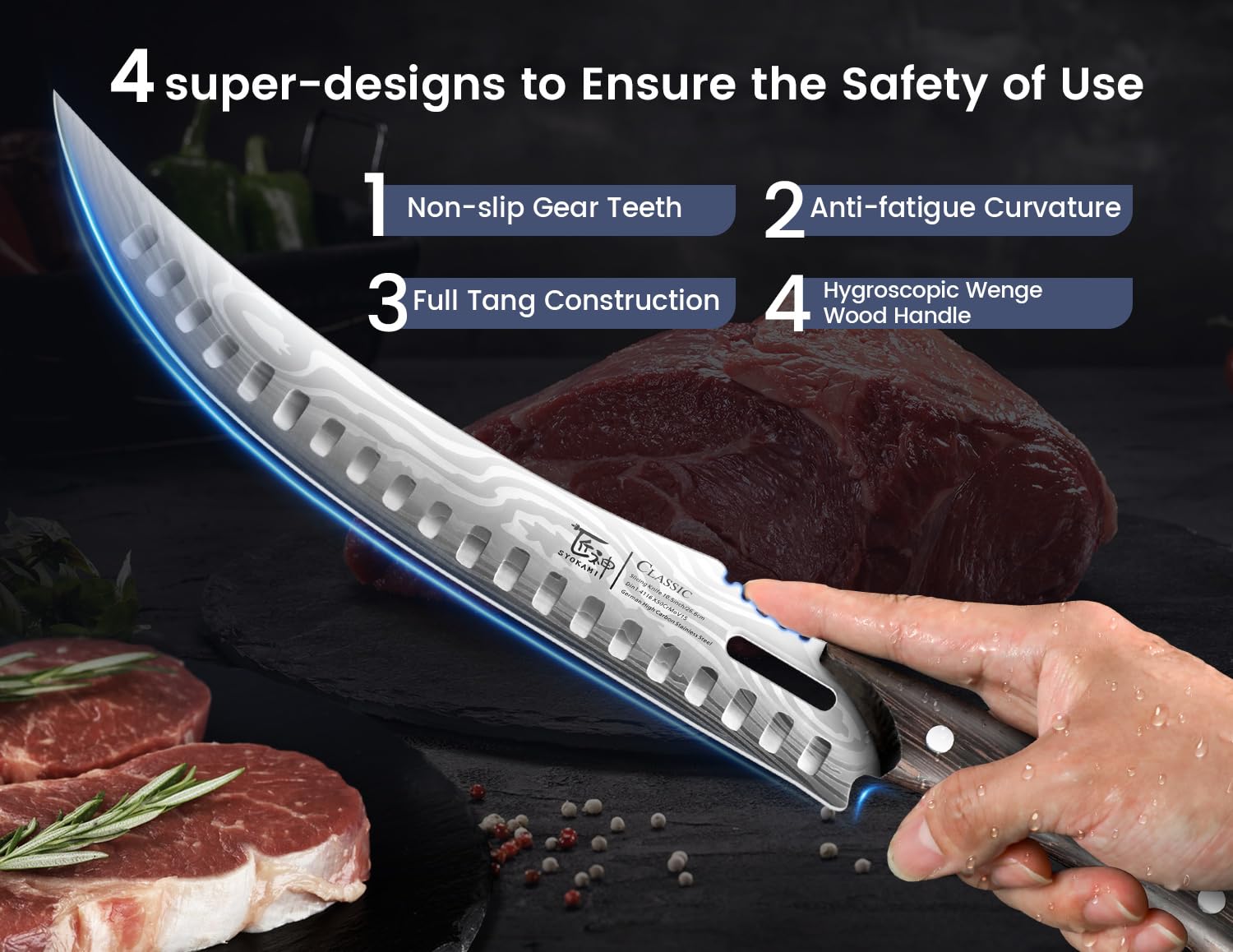 SYOKAMI Cuchillo con empaque regalo, ideal para regalo de cocina.
