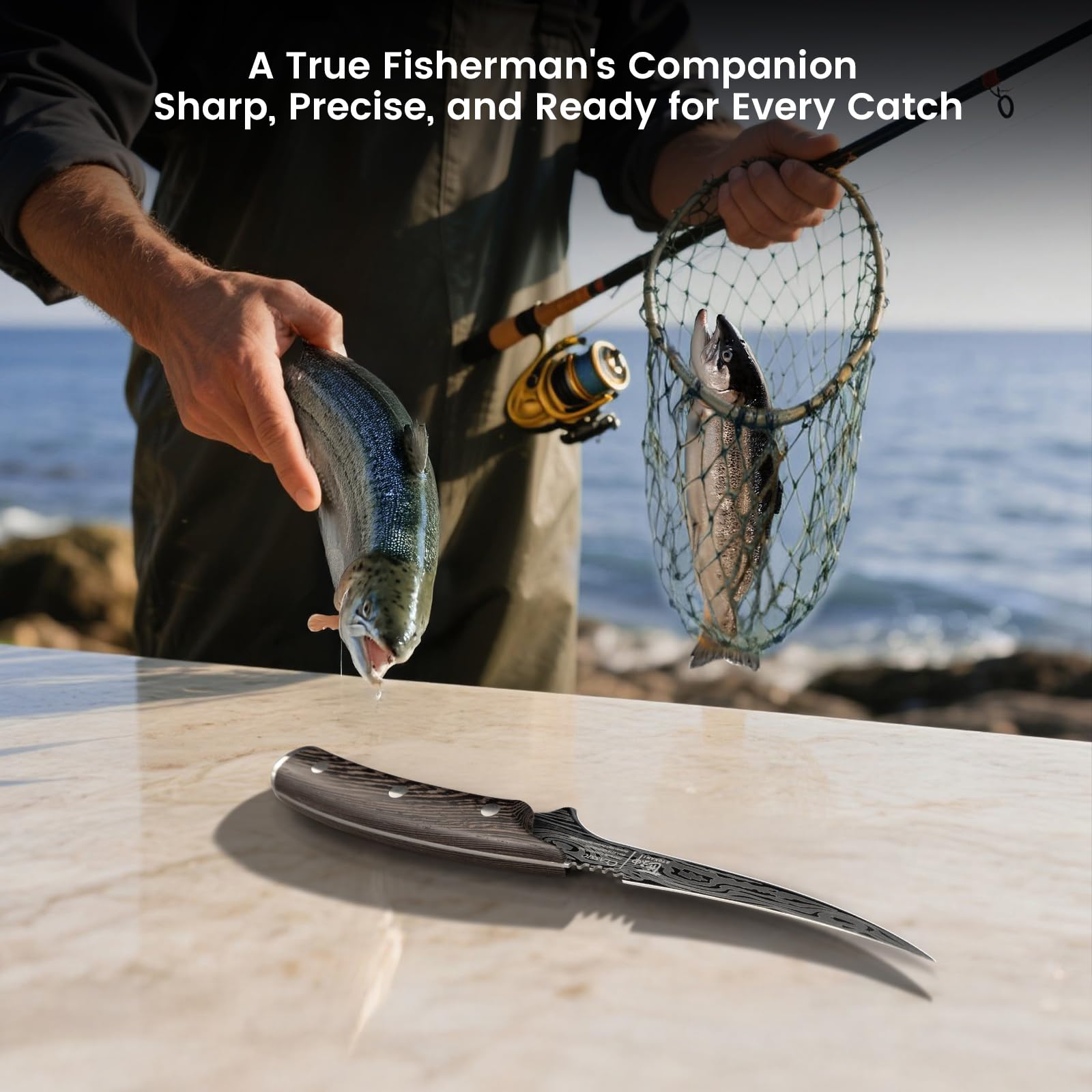 Cuchillo SYOKAMI Filete 7.2 pulgadas, mango de madera FSC ergonómico.