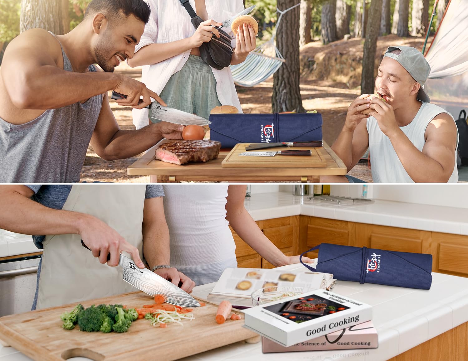 Cuchillo japonés SYOKAMI con mango pakkawood, precisión duradera.