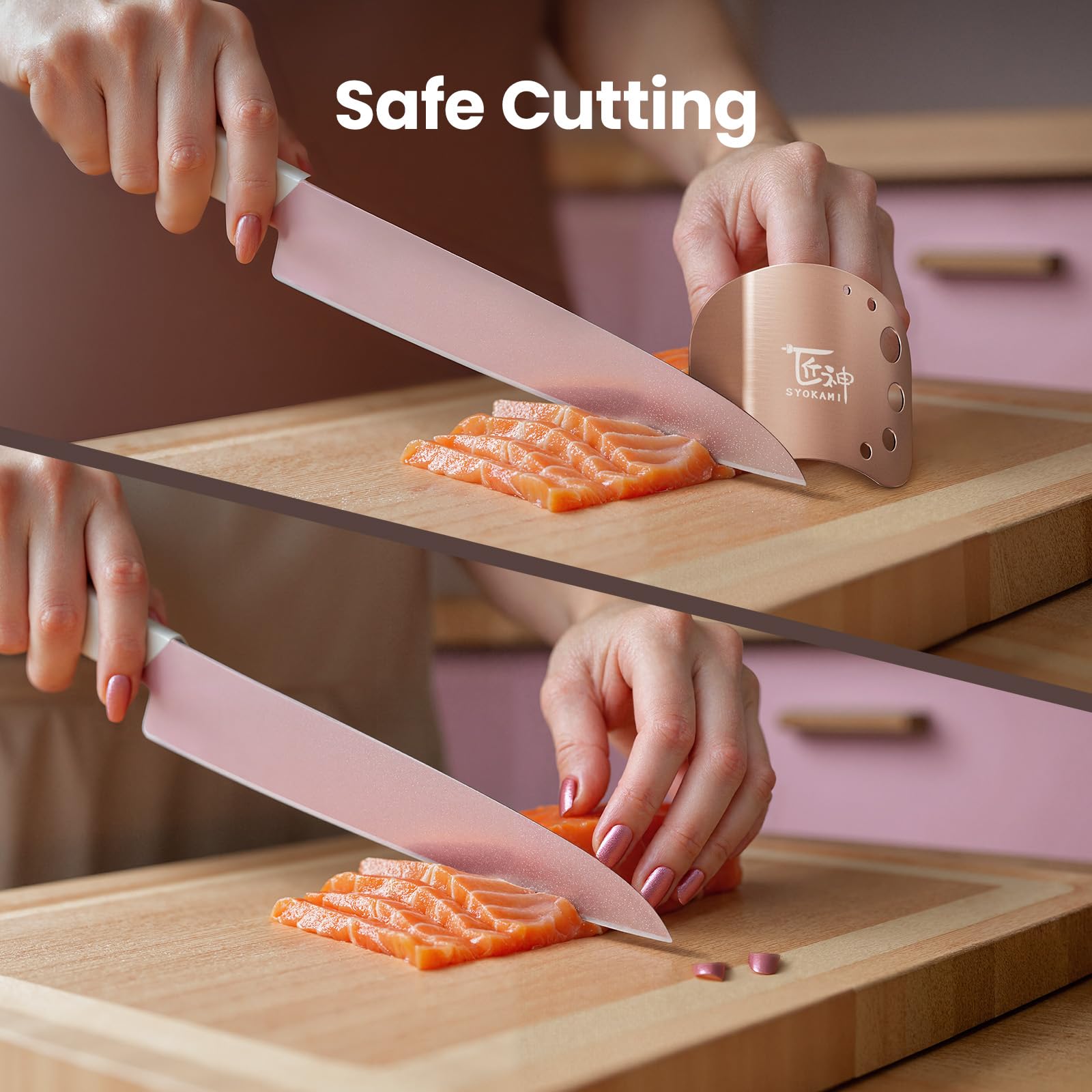 Protección con borde angular SYOKAMI para raspar sin retirar.