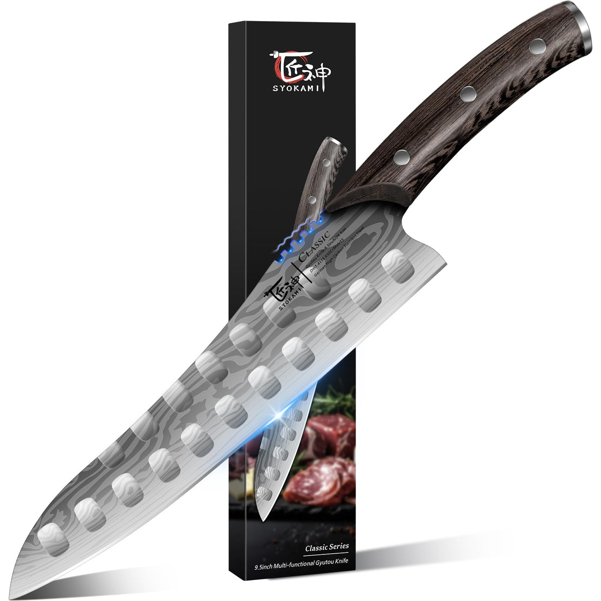 Cuchillo SYOKAMI Gyuto con hoja de 241 mm para cortes precisos