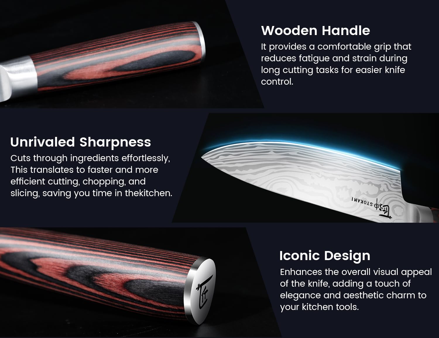 Mango de madera FSC, diseño ergonómico y sostenible.