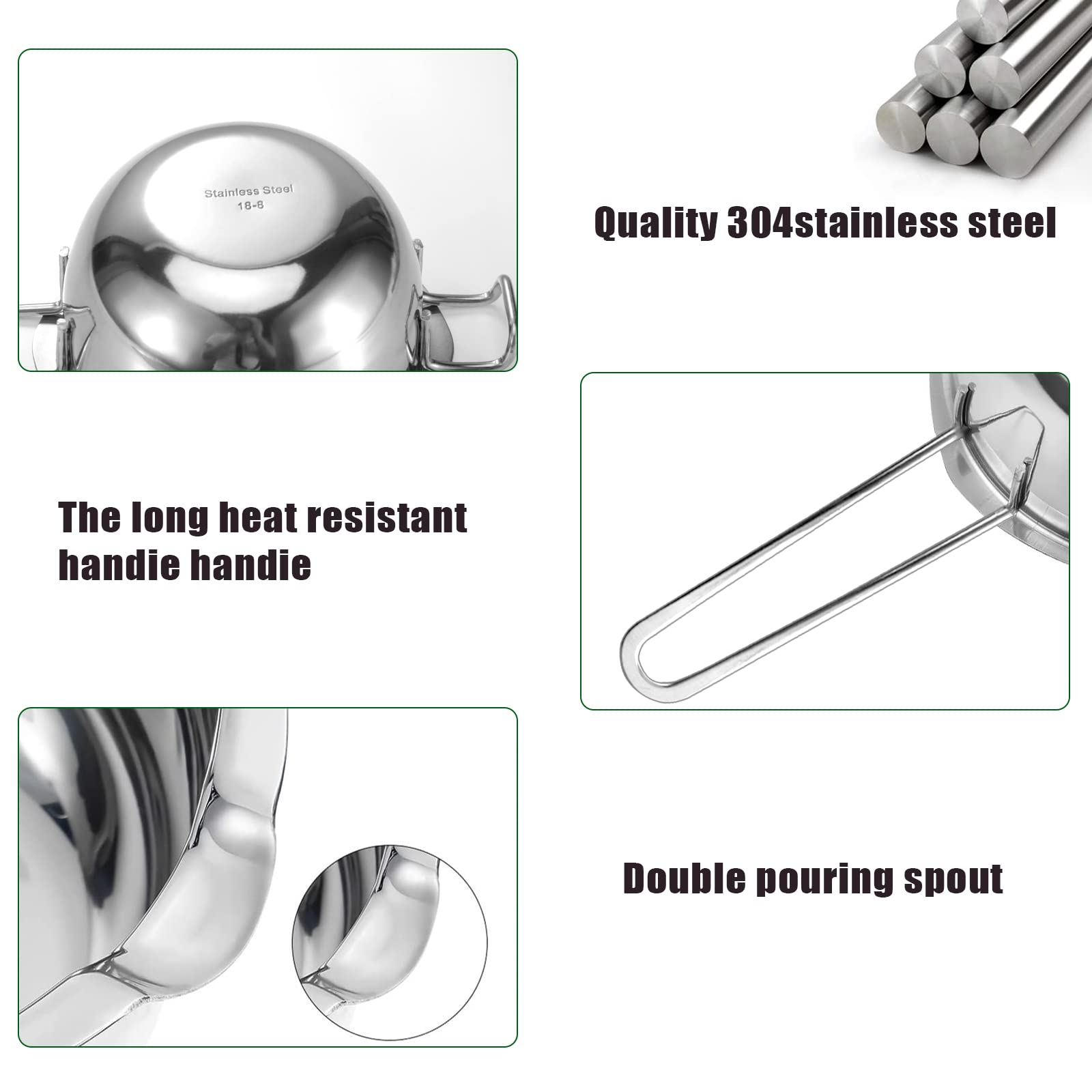Sysmie olla doble compatible con inducción para cocción estable