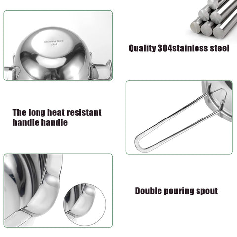 Sysmie olla doble compatible con inducción para cocción estable