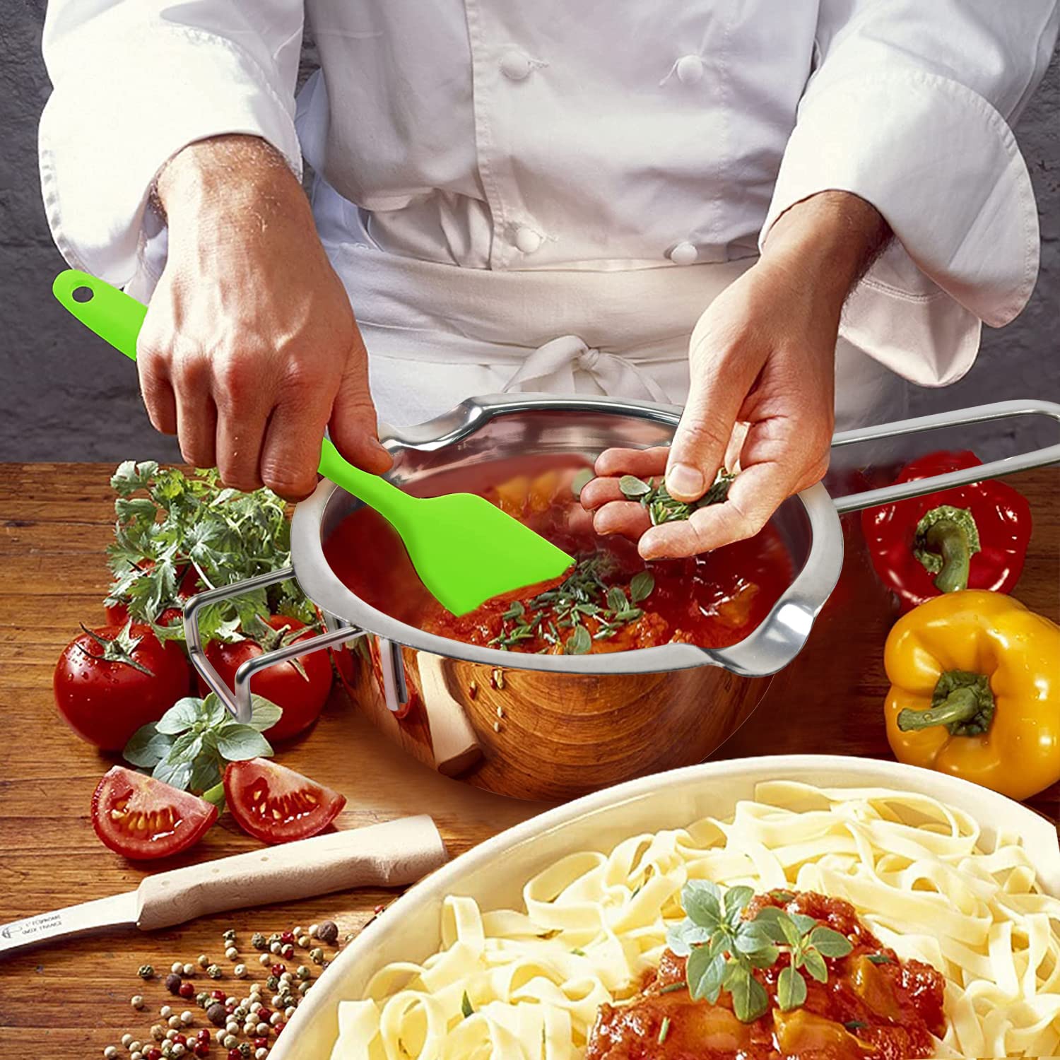Sysmie set de cocina polivalente para dulces y salsas con calor indirecto