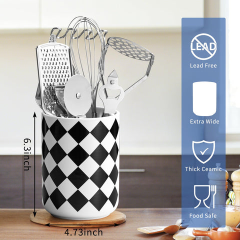 SYXUPUMI porta-utensilios cerámico de gran capacidad para cucharas y espátulas.
