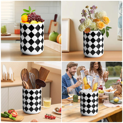 SYXUPUMI uso múltiple cerámico, ideal como organizador o jarrón decorativo.