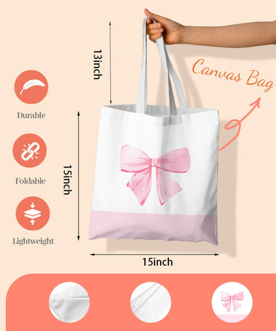 Bolso SZERE Coquette en canvas, medidas 15x15 pulgadas para cuadernos y objetos.