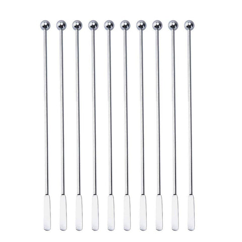 Agitadores SZLFSX de acero inoxidable para café y cócteles, duraderos y reutilizables.
